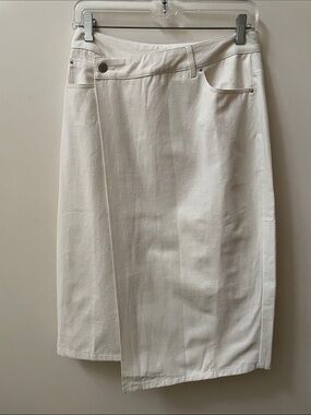 Love, Bonito Criss Cross Waist Denim Midi Skirt